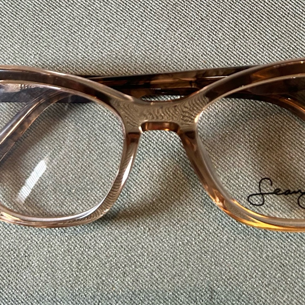 Sean John Men’s Transparent Brown Square Glasses